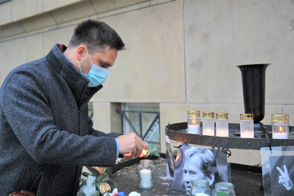 Náměstek primátora města Zlína Pavel Brada při vzpomínkovém aktu