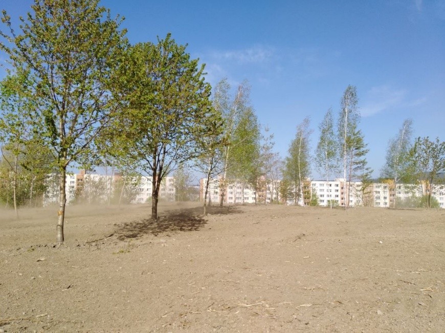 Místo, kde se buduje komunitní zahrada