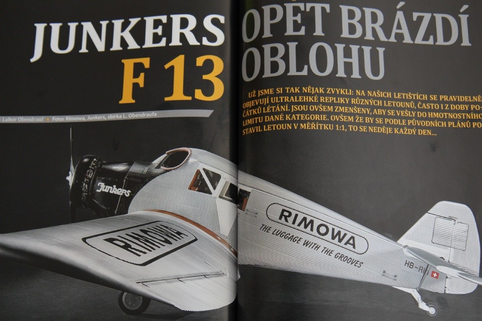 Junkers F13. Foto: nezávislý časopis Flying Revue