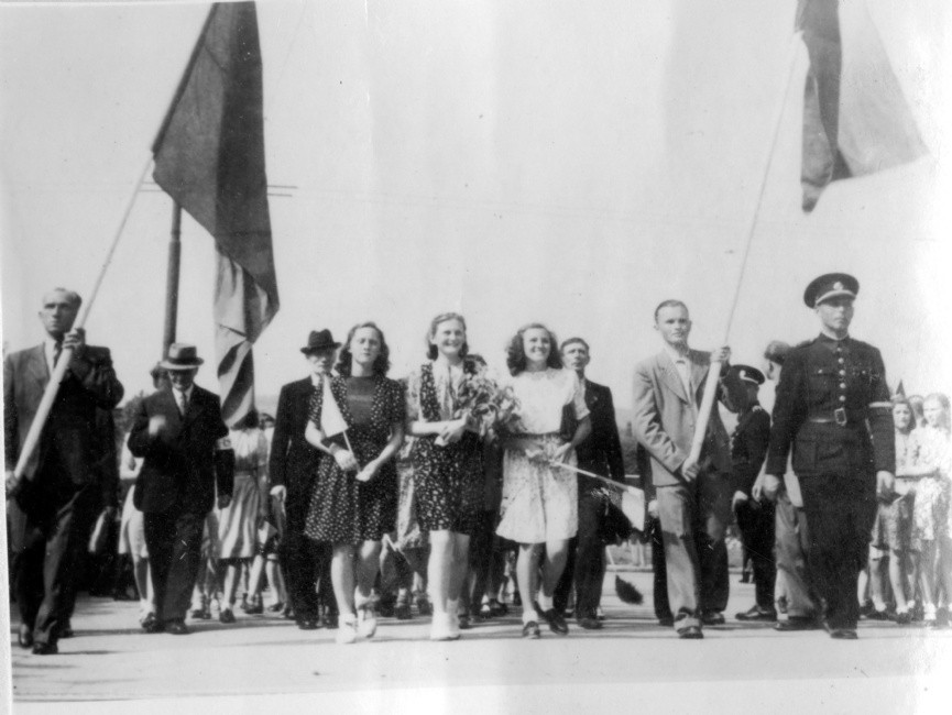 Oslavy osvobození těsně po skončení války, 1945
