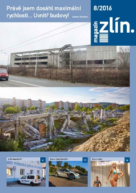 Titulní strana srpnového Magazínu Zlín