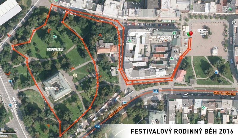 Trasa rodinného běhu