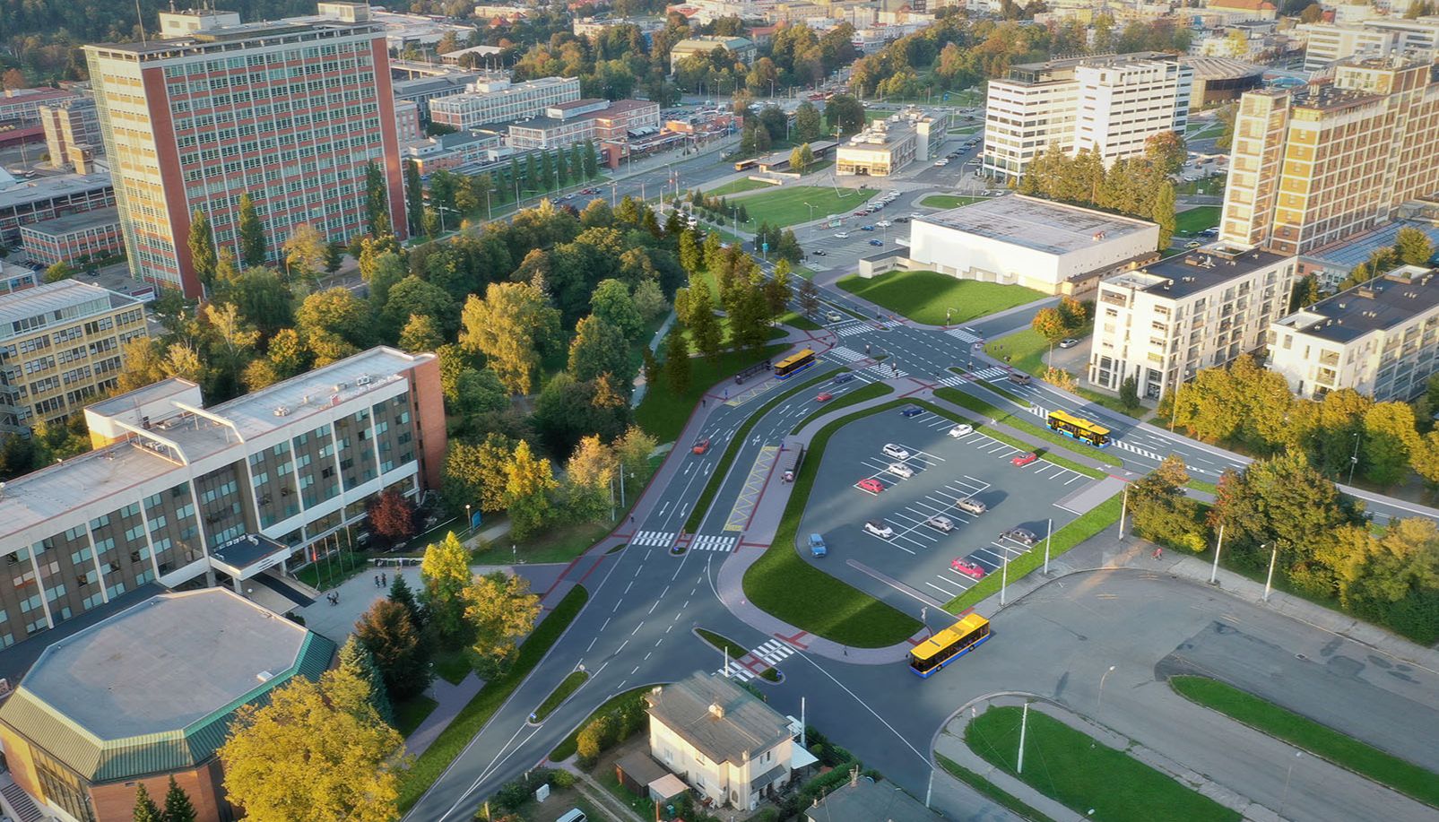 Vizualizace nové podoby křižovatky Mostní - Březnická