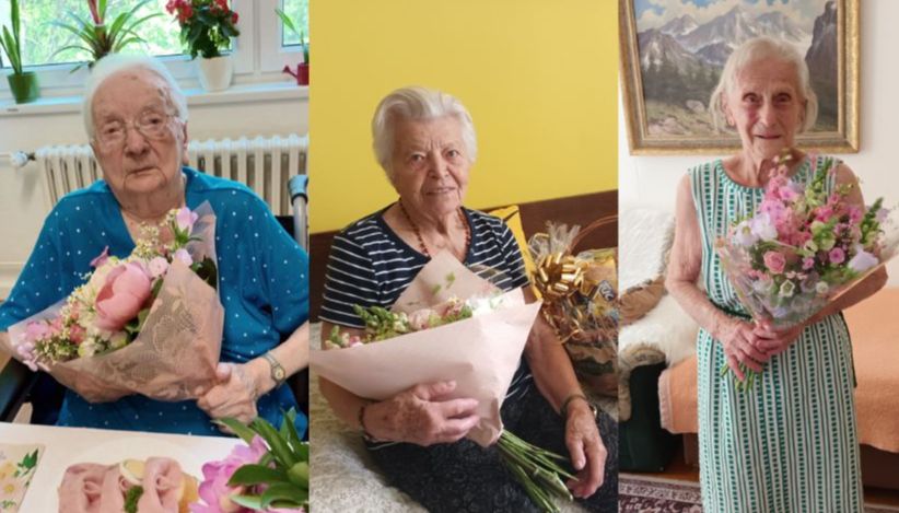 Zleva Ludmila Šenkyříková, Jindřiška Bakulová, Marie Nováková